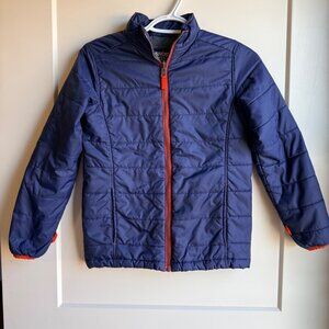 Lands End Kids Navy Blue Jacket Size 10-12 M Lightweight Full-Zip Closure